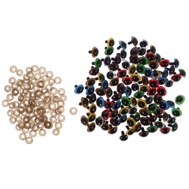 veasfak Packs Yeux de Couleur Mixte avec Rondelles pour Accessoires de Jouets en Peluche 20mm