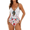 thumbnail image 1 of MHFRRA Maillots de Bain Femme Décontracté Imprimé Bouton de Fleur L, 1 of 7