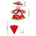 thumbnail image 5 of Porch Goose Outfit 5Pcs Christmas Goose Raincoat with Hat & Umbrella Santa Printed Statue Goose Dress‑Up Clothing for 23 Inch Yard Goose Outdoor Porch Courtyard Garden Holiday Decoration Red, 5 of 8