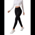thumbnail image 3 of Leggings de Cintura Alta y Gruesos para Mujer: Pantalones de Yoga, Ciclismo y Entrenamiento con Control de Abdomen Sin Transparencias. Negro L, 3 of 9