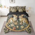 thumbnail image 2 of Manfei Retro Rustic Rabbit 7-Piece Bedding Comforter Set,Vintage Countryside Flower King Bedding Sets,Wild Animal Bed Sheets For Kids,Super Cozy Room Decor Reversible, 2 of 8