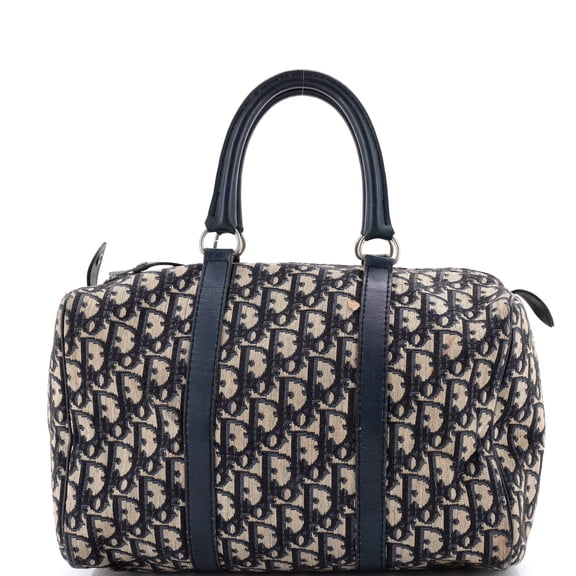 Pre-Owned Vintage Trotter Boston Bag Diorissimo Canvas Medium By Rebag