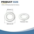 thumbnail image 2 of 2 Pcs M33 304 Acier Inoxydable Rondelles Plates Espaceurs 33mm ID 60mm OD 5mm Épais, Argent, 2 of 6