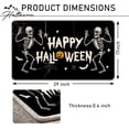 thumbnail image 3 of Happy Halloween Skeleton Decorative Front Door Mat, Spider Web Bat Doormat Indoor Outdoor Non-Slip Floor Entryway Rug, Funny Holiday Party Black Home Kitchen Decoration 17x29 Inch, 3 of 6