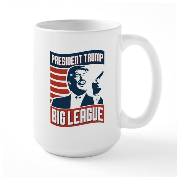 CafePress - President Trump Large Mug - 15 oz Ceramic Large White Novelty Mug