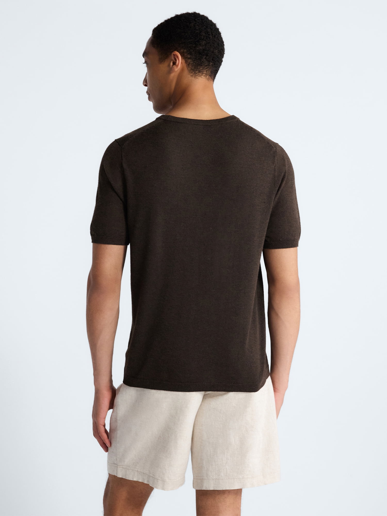 Free Assembly Men's Sweater Tee with Short Sleeves, Sizes S-3XL