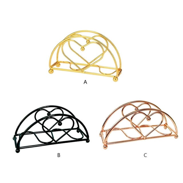 pitrice Paper Holder Iron Dining Bathroom Kitchen Washroom Bedroom Towel Tissues Storage Stand Festival Organizer Rack Black