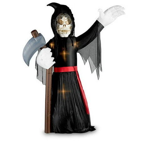 8' Airblown Inflatable Grim Reaper with Realistic Face