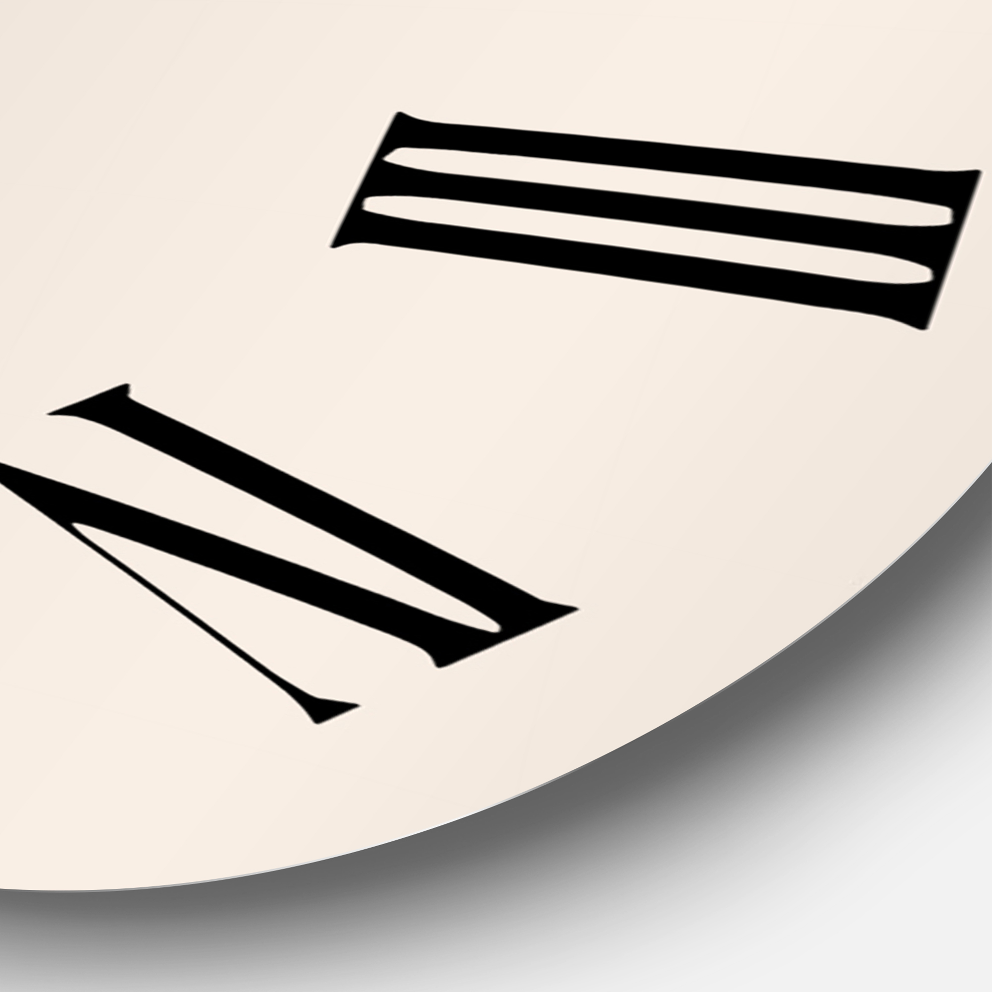 Designart 'Tropical Palm Leaf & Abstract Geometry Shapes Iii' Modern Wall Clock