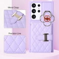 thumbnail image 2 of Dteck Wallet Crossbody for Samsung Galaxy S20 FE Case with Lanyard Wrist Strap Credit Card Holder, PU Leather Protective Phone Case with Ring Holder,Purple, 2 of 8