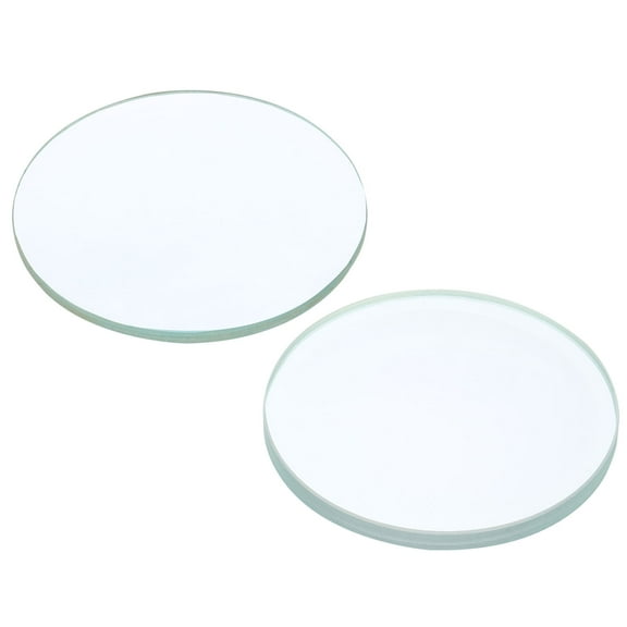 Uxcell 200mm 300mm Focal Length Double Convex and Concave Lens Set, Glass Optically Lens Classroom, Clear