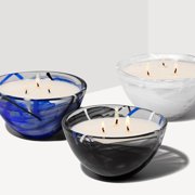 Kosta Boda Contrast Candle Woodland Vanilla White Glass Bowl Anna Ehrner 90 Hour