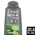 thumbnail image 4 of Dove Men+Care Men 2-in-1 Shampoo & Conditioner Lime + Cedarwood Plant Based Cleansers, 20.4 oz, 4 of 11