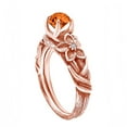 thumbnail image 2 of AFFY 1.00 Carat Round Shape Simulated Orange Citrine Branch Engagement Ring 14K Solid Gold Rose Gold Ring Size-9.5, 2 of 2