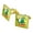 Gold, variant on Gumby Logo Here Comes the Fun Square Cufflink Set - Silver or Gold