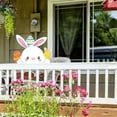 thumbnail image 3 of ddioayh Easter Yard Sign with Peeping Bunnies Outdoor Decoration Includes Easter Eggs for Garden Fence Party and Easter Hunt Games, 3 of 5