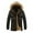 Black, variant on Brnmxoke Men's Fleece Lined Parka Jacket Big and Tall Thicken Windproof Down Coat with Faux Fur Collar Hood Snowproof Jackets Plus Size Winter Warm Padded Jacket Beige,XXL