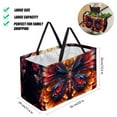 thumbnail image 2 of Butterfly Large Capacity Reusable Foldable Oxford Cloth Storage Bin Cube Organizer with Grocery and Picnic Baskets, 2 of 7