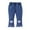 White, variant on Baby Girls Baggy Jeans Cute Bowknot Embroidered Denim Elastic Waist Joggers Sweatpants Kids Hem Pants Pink 3-4 Years