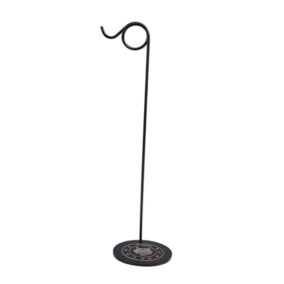 Soporte de escritorio para carillón de viento, soporte de exhibición, adorno, organizador de bolígrafos, de gong para salón de té, hogar, exposición, Gancho de anilla negro