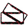 thumbnail image 2 of Cherries License Plate Frame - 2 Pack License Plate Frames Holder Covers, Car Decorative Tag Frames For Standard Us Canada License Plate Holder 2 Holes 12X6 Inch, 2 of 5