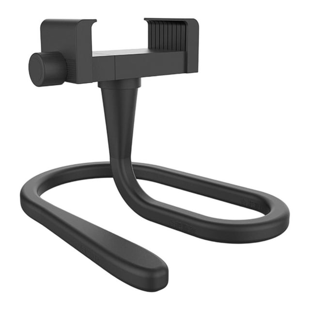 Soporte universal flexible para teléfono móvil, de silicona, resistente y con abrazadera. Negro