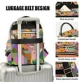 thumbnail image 3 of FORMRS Mini Backpack Purse for Women Quilted Travel Daypack Casual Shoulder Bag, Purple Cityscape Painting, 3 of 7