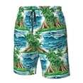 thumbnail image 5 of Naloa Hawaii Palms Men's Beach Shorts, Surfing shorts, Swim trunks, Quick Dry Swim Trunks for Surfing Beach Fun - Large, 5 of 9