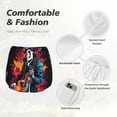 thumbnail image 4 of Rateoe Rock Skull Singer Printed 2 in 1 Women's Workout Shorts for Athletic Gym Running Shorts with Phone Pockets-Medium, 4 of 7