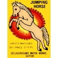 thumbnail image 2 of Phillumenart 12x14 Black Ornate Wood Framed with Double Matting Museum Art Print Titled - Jumping Horse Safety Matches, 2 of 4
