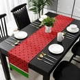 thumbnail image 3 of Watermelon Table Runner 72 Inches Long, Black Polka Dots Green Summer Fruits Kitchen Coffee Dining Table Decoration for Home Party Birthday Wedding Home Decor 18x72 Inches, 3 of 8