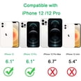 thumbnail image 2 of Case Compatible with iPhone 12/12 Pro Case, Compatible with MagSafe Wireless Charging, Transparent Anti-Scratch Back Shockproof Protective Slim Thin Phone Case Cover, Clear, 2 of 18