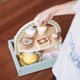 thumbnail image 3 of Juego de madera para fiesta de té y pastel de postre para niñas pequeñas, juego de té para niños pequeños, juguetes de madera, cocina de comida de juego de madera, 3 of 5