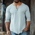 thumbnail image 3 of LIaqionyy Shirts for Mens V Neck Casual Long Sleeve Tops Breathable Fashion Summer Vacation Shirt Clothes, 3 of 6