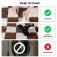 thumbnail image 6 of Jakolive Cream white coffee Plaid Rug (5x7ft)， Large Fluffy Checkered Area Rug, Anti-Slip for Bedroom, Living Room, Girls’ Room, Nursery & Dorm, Soft Indoor Floor Covering, 6 of 8