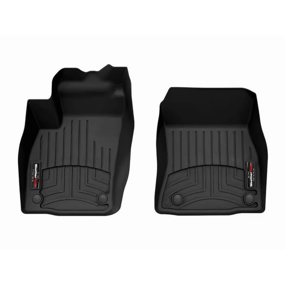 WeatherTech Custom Fit FloorLiners compatible with 2025-2026 Nissan Kicks - 1st Row (Driver & Passenger), Black