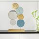 thumbnail image 5 of Escultura de pared de espejo Chic Shabby Round Metal Wall Art Decor Estatuas De Mesa 22x8x37.5cm SM SunniMix Arte de metal Escultura de pared Estatuas Hogar Sala de estar, 5 of 5