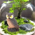 thumbnail image 3 of HEALEEP 1Pack Creative Bird Decor Realistic Owl Resin Statue for Garden and Home Design, 3 of 5