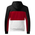 thumbnail image 5 of QHRMKOG Mens Sweatsuit Comfrot Long Sleeve Color Block Hoodies and Sweatpants Tracksuit Big and Tall Pullover Jogging Sets Fashion Trainning Outfits Red M, 5 of 5