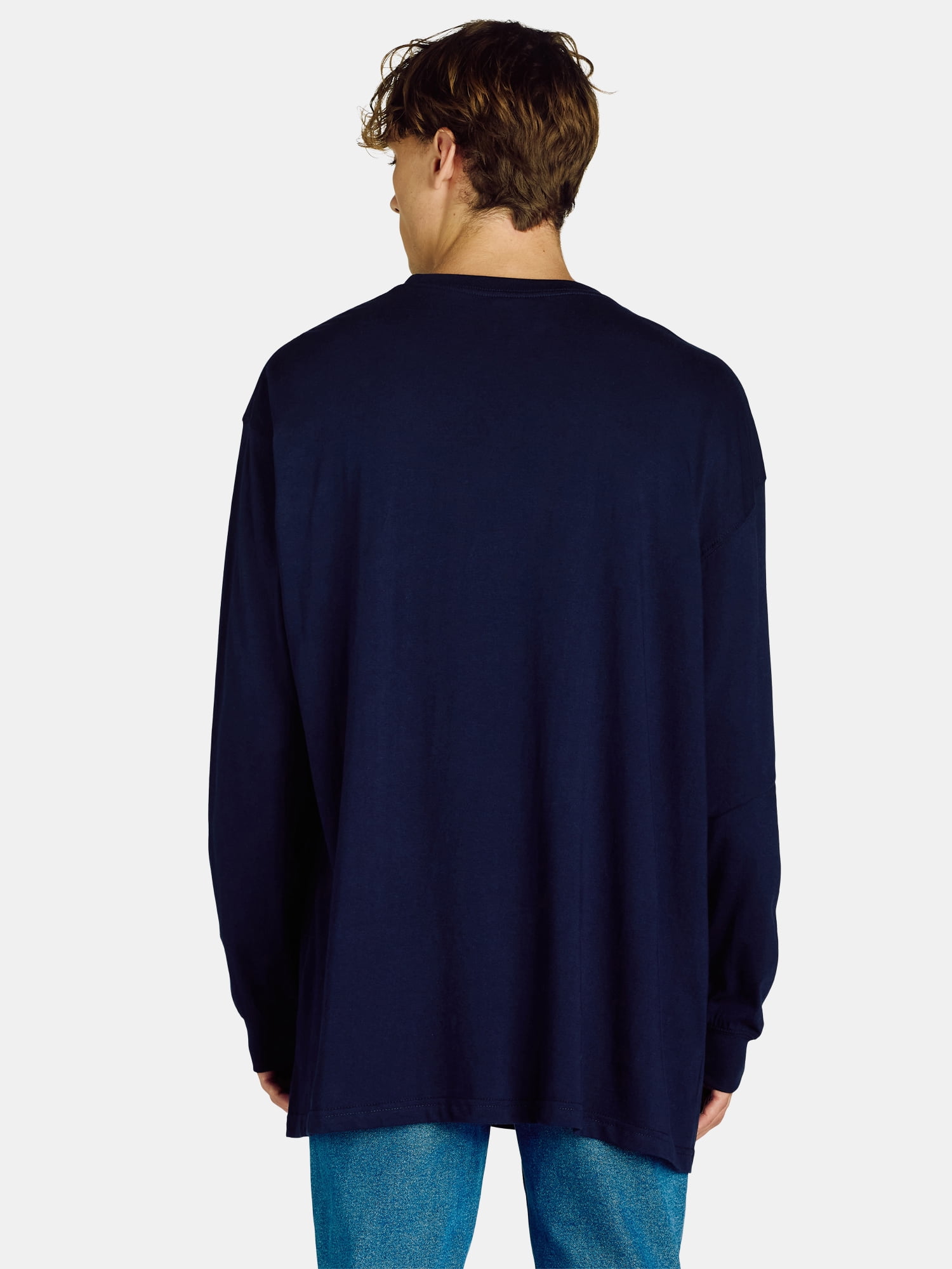 Wrangler Men’s Big and Tall Cotton Pocket Tee with Long Sleeves, Sizes 1XL-6XL