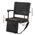 thumbnail image 6 of Zaverox Stadium Seat, Portable Bleacher Seat with Armrest, Back Support and Thick Cushion, Bench Chair for Bleacher Includes Shoulder Strap, Hooks, Cup Holder, Black Football Bleachers Seats, 1PCS, 6 of 6