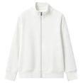 thumbnail image 5 of Dqueduo Women's Casual Zipper Coat Top, Solid Color Long Sleeve Stand Collar Pullover for Daily Wear, Comfortable Polyester Fashion Top, 5 of 6