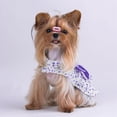 thumbnail image 5 of HQREA Floral Print Dog Dress with Satin Bow and Pearl for Small Dogs Girl, Cat Apparel, 5 of 6
