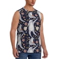 thumbnail image 2 of Xecao Sloths Dancing Print Men's Tank Top: Sleek Sleeveless Tee for Casual Sports and Beach Occasions-3X-Large, 2 of 7