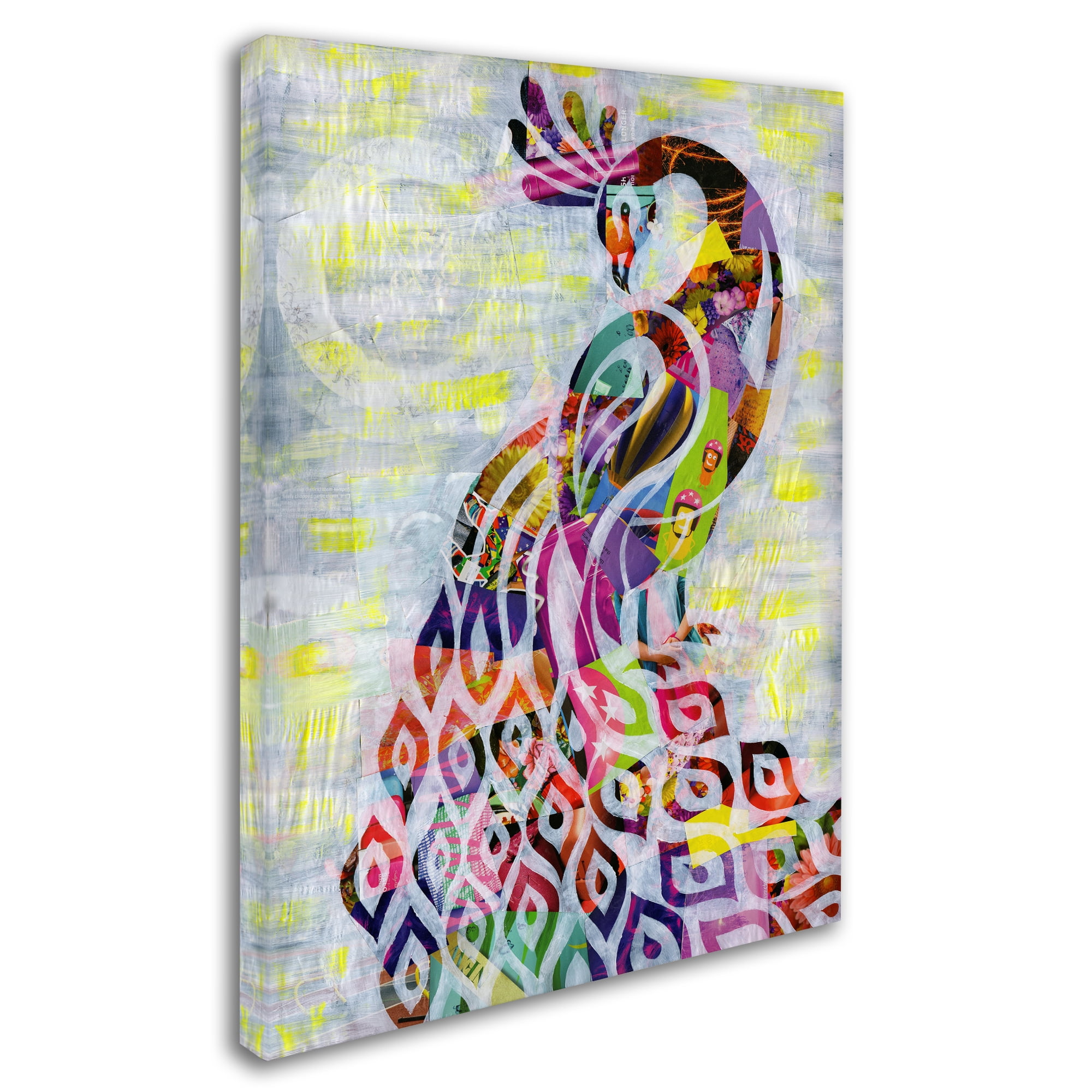 Trademark Fine Art 'Peacock' Canvas Art by Artpoptart