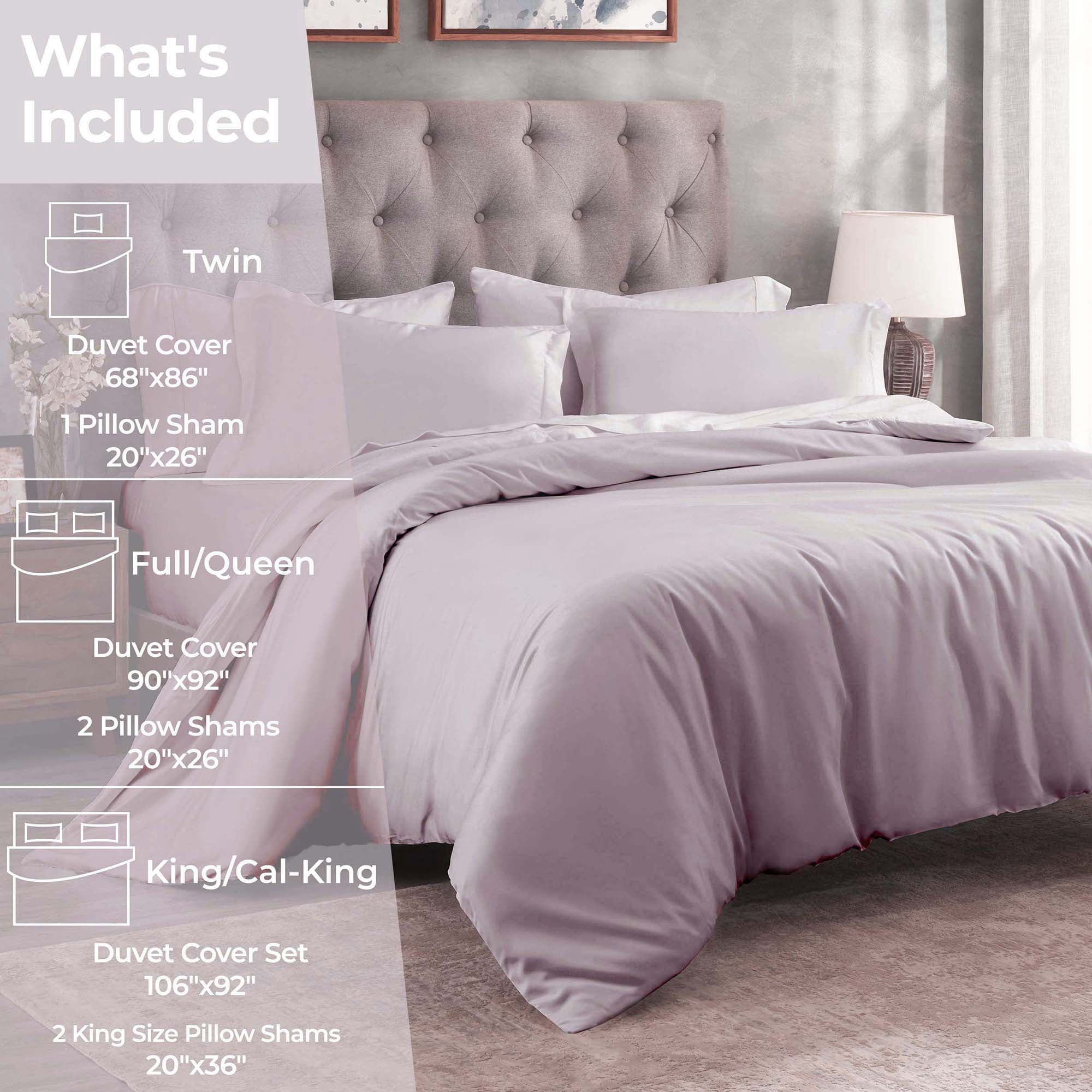 Solid 300-Thread Count Egyptian Cotton Duvet Cover Set