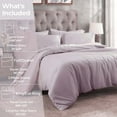 thumbnail image 3 of Superior Egyptian Cotton 400 Thread Count Duvet Cover Set, King/California King, Lilac, 3 of 11