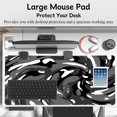 thumbnail image 5 of Fluid Pattern Desk Mat Marbled Design Desk Pad,Gaming Mouse Pad with Seamed Edges,Waterproof Large Mouse Pad,Non-Slip Rubber Base XL Gaming Mousepad,31.5x11.8 in Computer Mat Keyboard Pad Black-Gray, 5 of 6