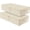 Beige-2pcs, variant on General Under Bed Storage, 3 Pack Underbed Storage Container Bags With Lid, Foldable Sturdy Clothes Storage Drawer Organizer W/ 3 Handles, Ultra Thick Fabric Blanket Shoe Storage Box, Grey