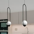 thumbnail image 3 of VONN Capri 7" ETL Certified Integrated LED Pendant with Glass Shade in Black, 3 of 9